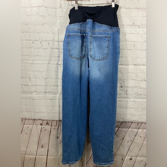 Isabell Maternity Jeans 90’s Straight Womens Size over-the-belly crossover panel - Picture 4 of 6